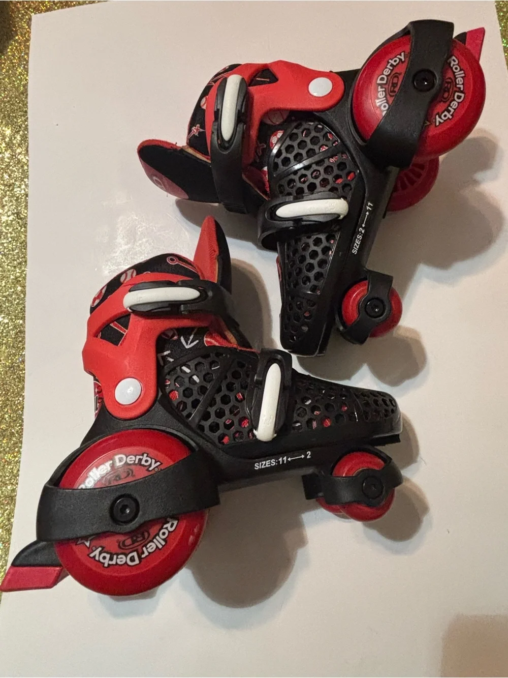 Adjustable Kids Inline Skates - Black & Red